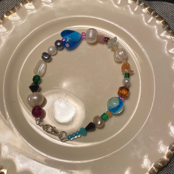 ๐ Tara Designs Beautiful handmade, pearls and crystals happy anklet / bracelet - Picture 2 of 4